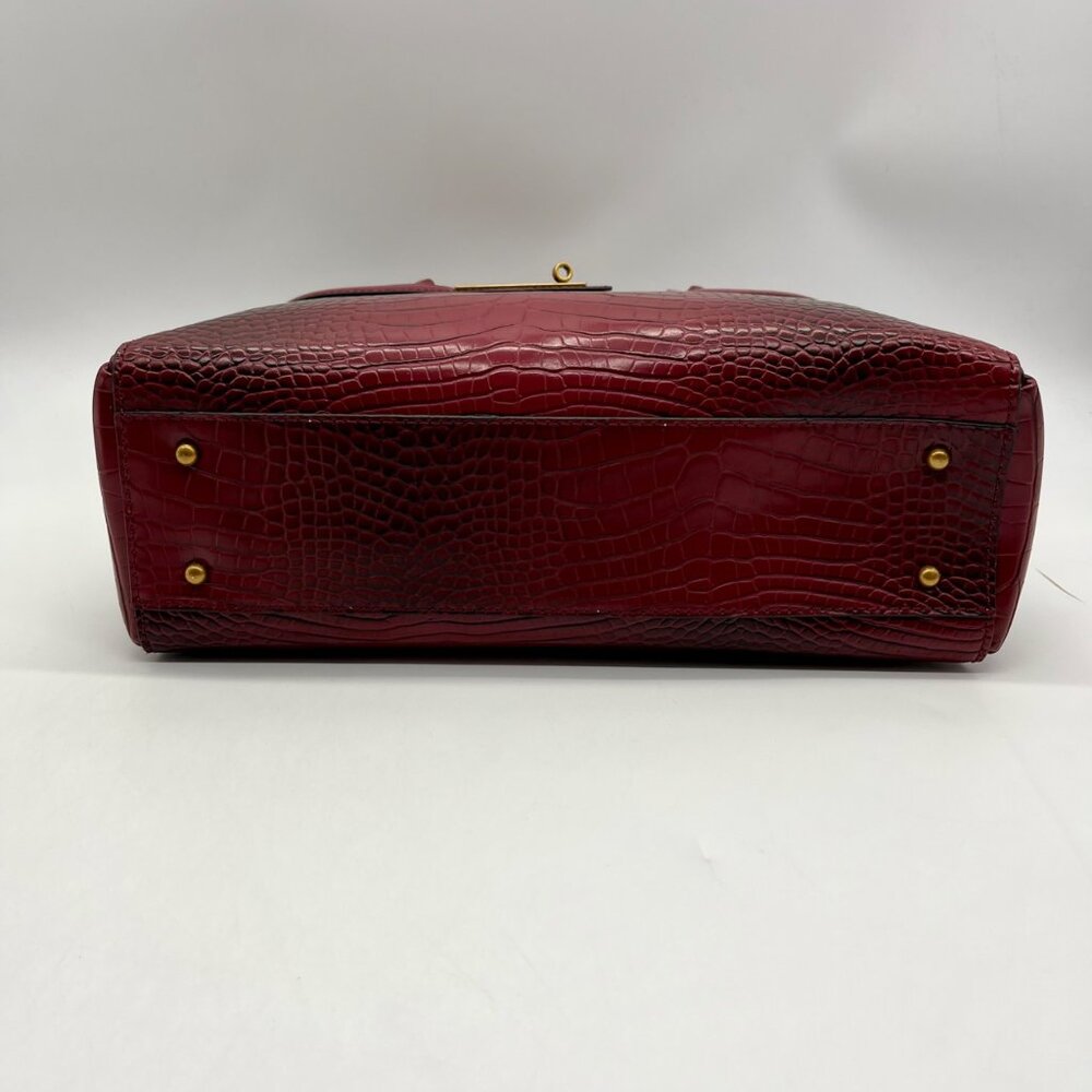 Guess Red Faux Animal Embossed Shoulder Bag - Picture 5 of 11